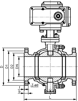 電動調節(jié)球閥結構圖